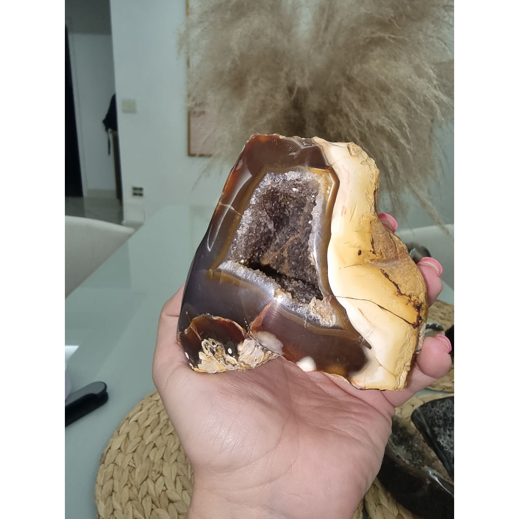 Geodo de Ágata Drusa Pedras Naturais Cristais