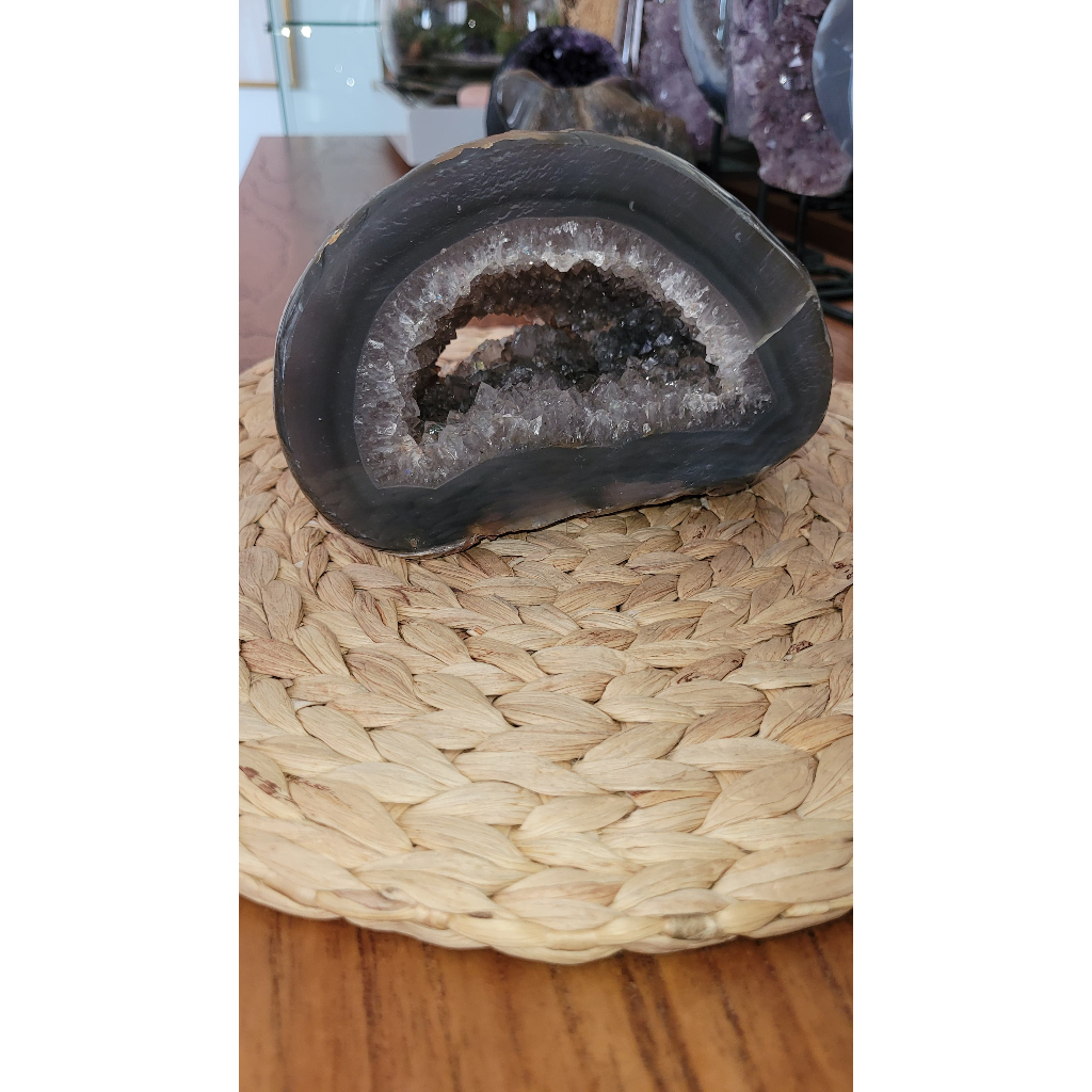 Geodo de Ágata Drusa Pedras Naturais Cristais