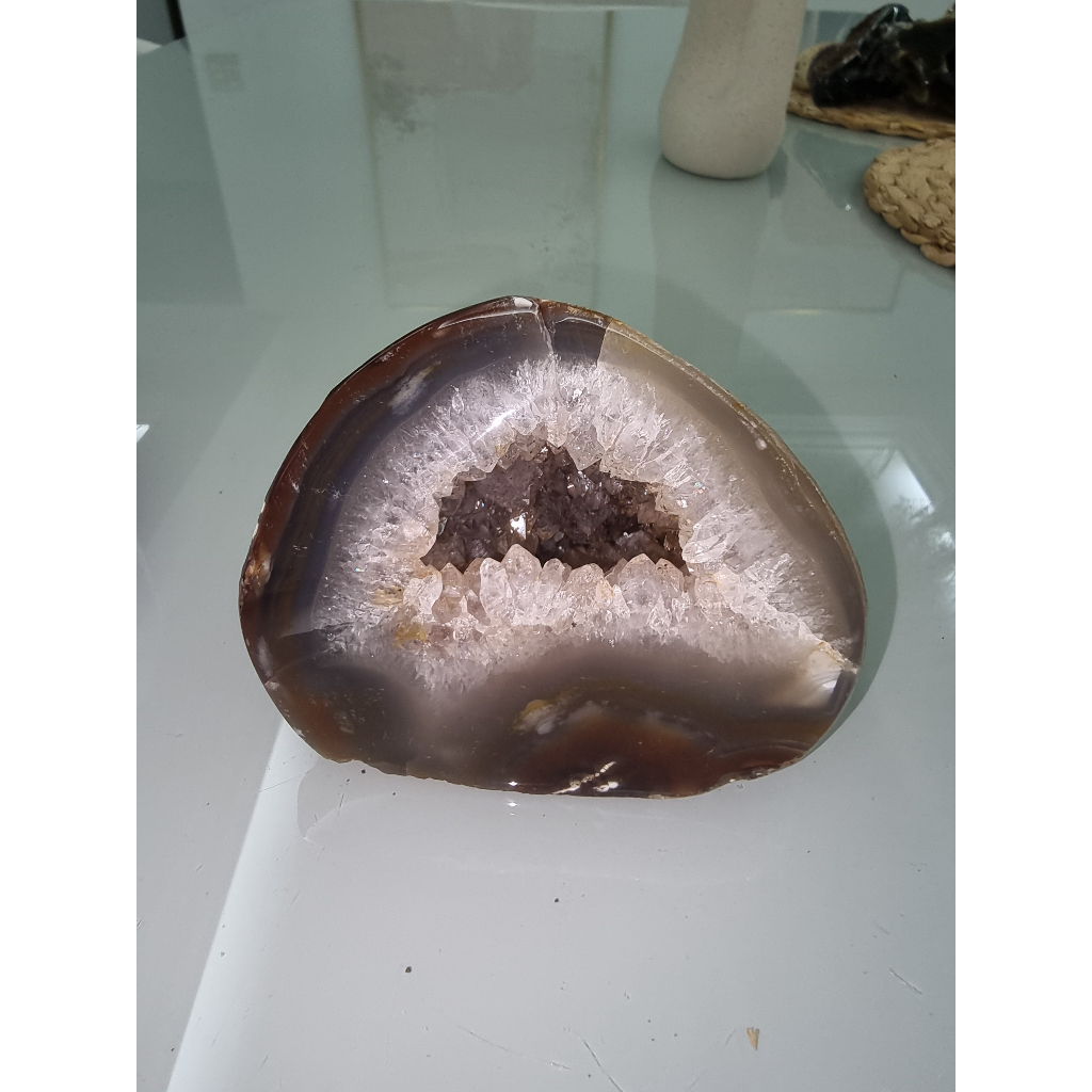 Geodo de Ágata Drusa Pedras Naturais Cristais